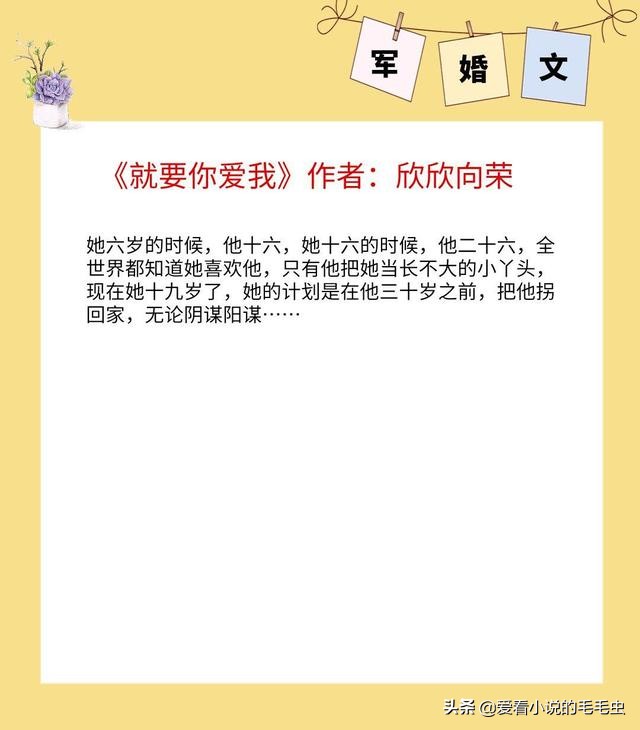 5本超赞的军婚文推荐，男主雅痞专情军官，唯独将她宠成小公主