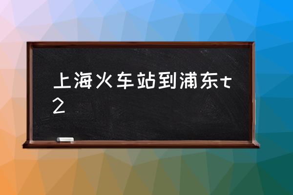 上海火车站到浦东t2 上海火车站到浦东机场怎么走？-第1张图片-索考网