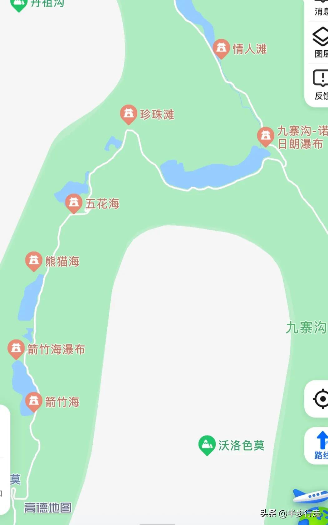 九寨沟沟内游览线路（九寨沟精华旅行攻略图）