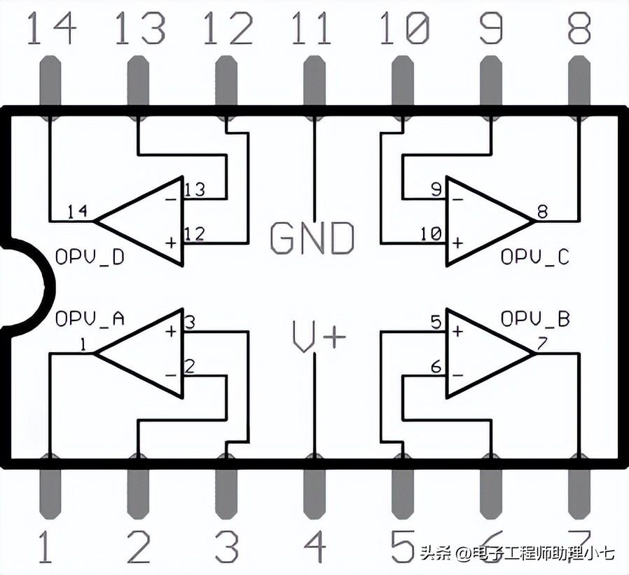 lm324引脚图(什么是 LM324？LM324 引脚图及功能讲解)