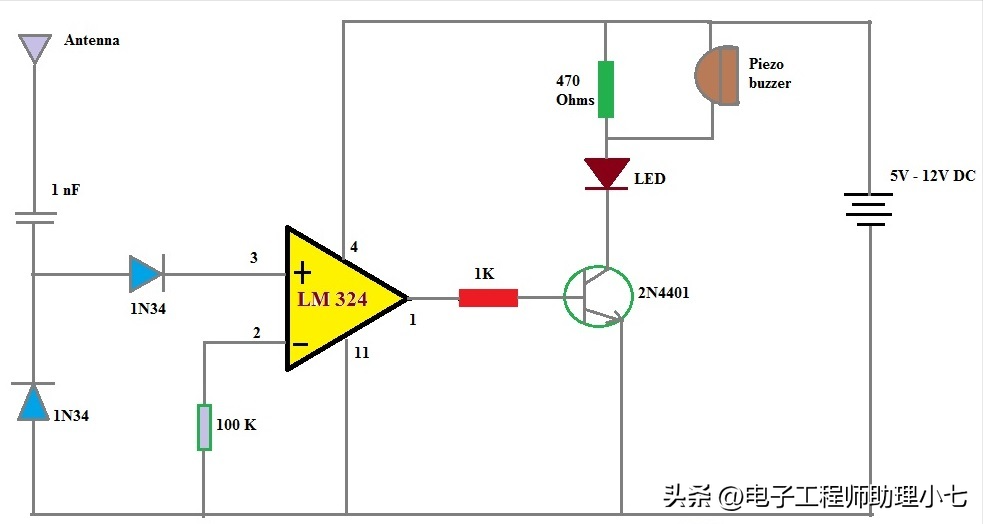 lm324引脚图(什么是 LM324？LM324 引脚图及功能讲解)