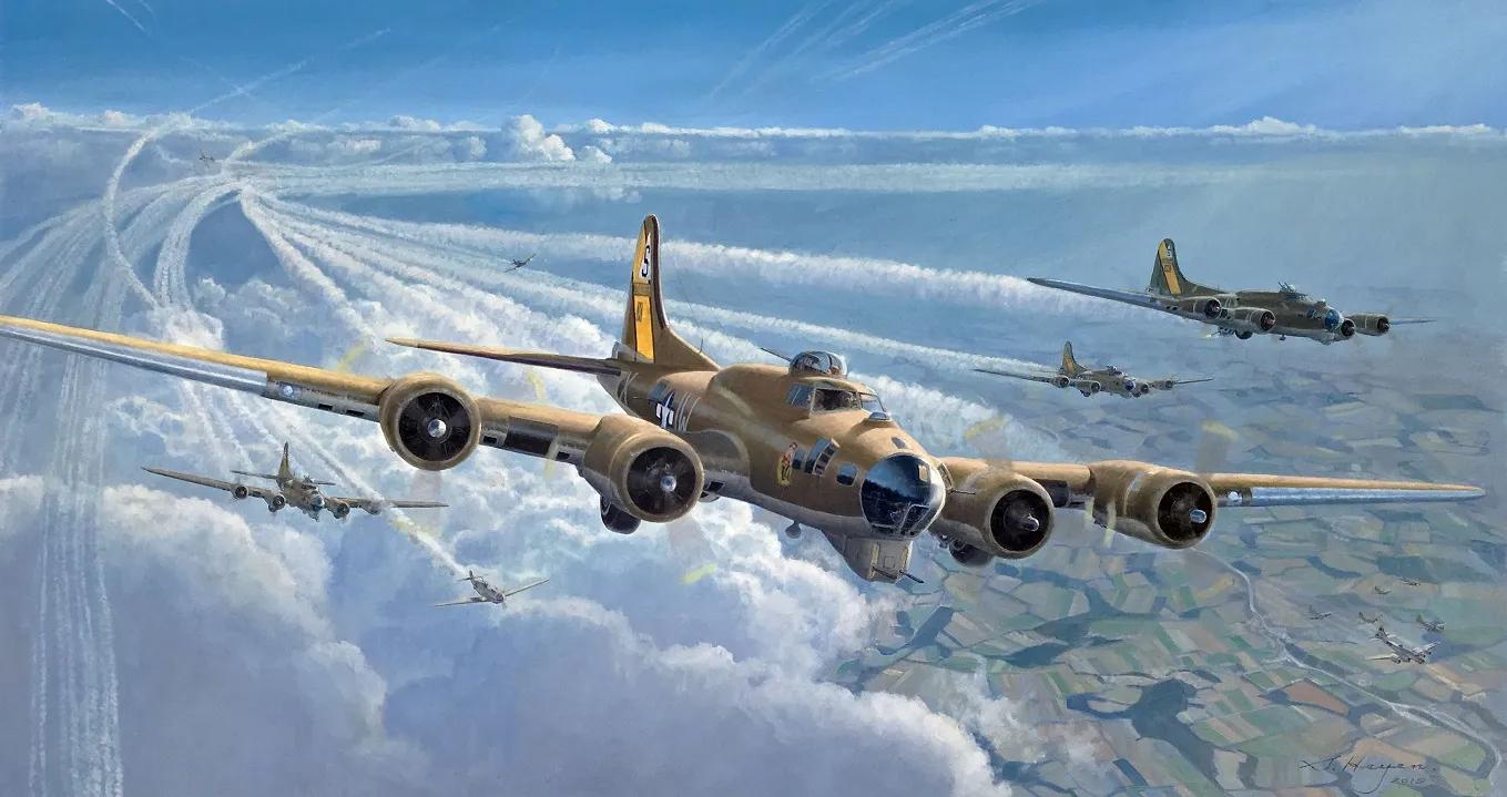 空中轰炸机(B-17“空中堡垒”轰炸机彩色图集（140图）)