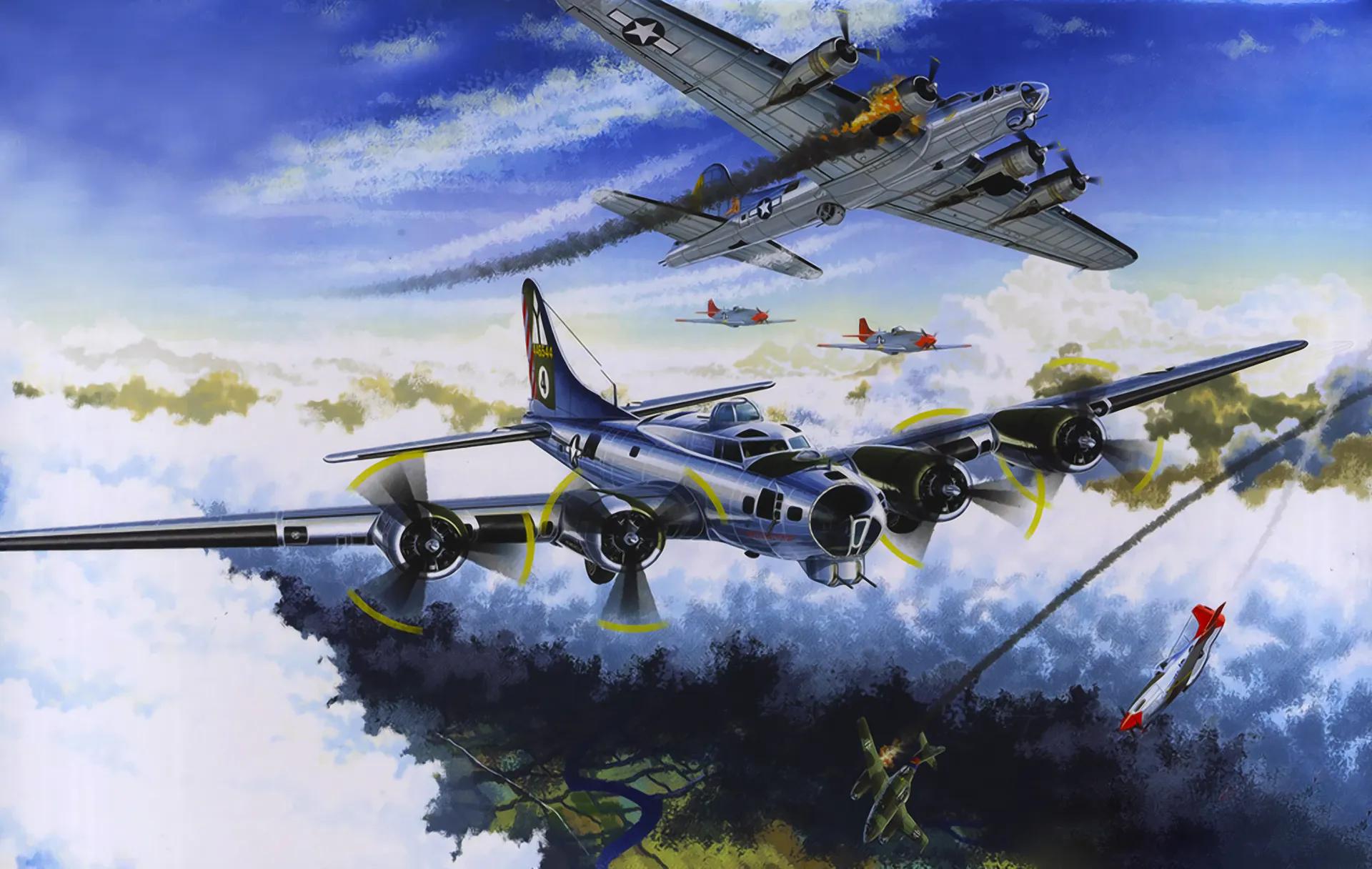 空中轰炸机(B-17“空中堡垒”轰炸机彩色图集（140图）)