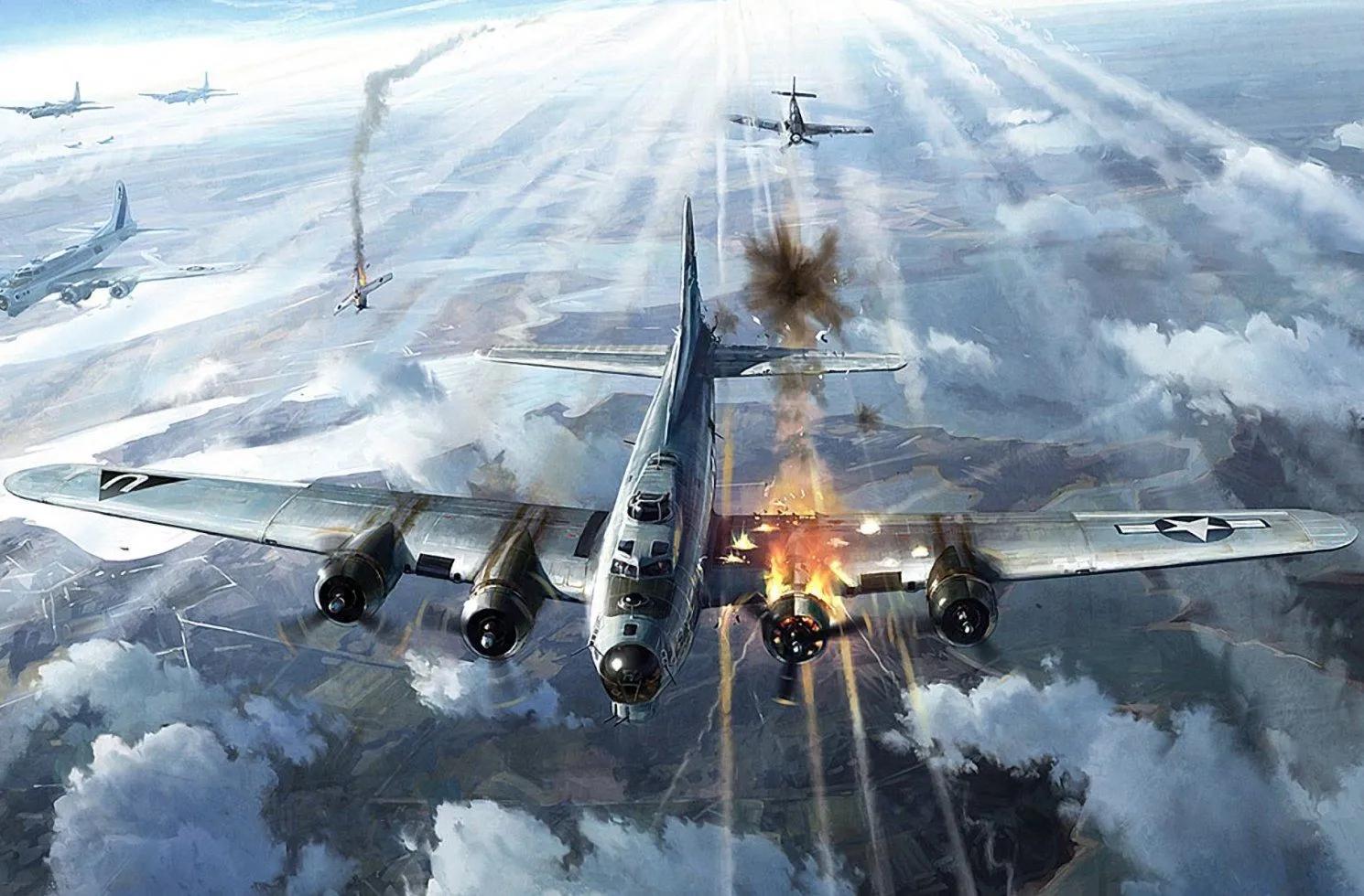 空中轰炸机(B-17“空中堡垒”轰炸机彩色图集（140图）)