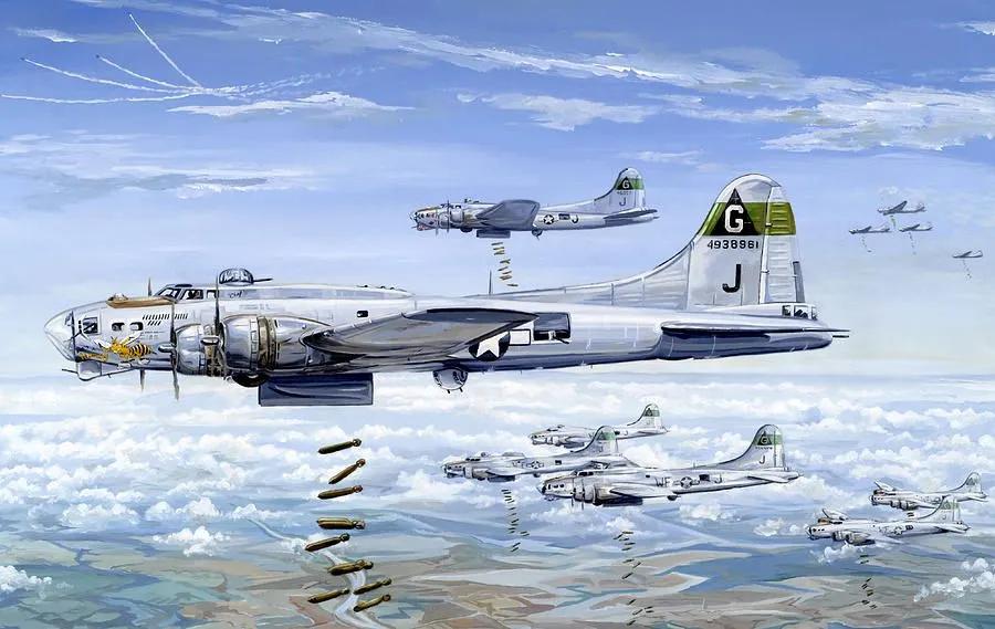 空中轰炸机(B-17“空中堡垒”轰炸机彩色图集（140图）)