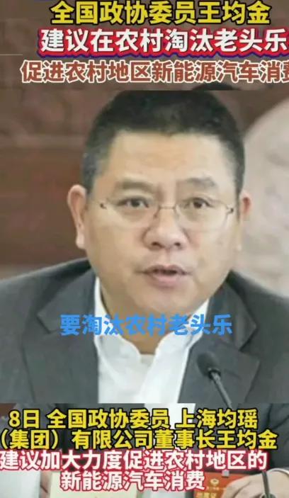 政协委员王均金委员建议在农村淘汰老头乐电动车，你对此怎么看？