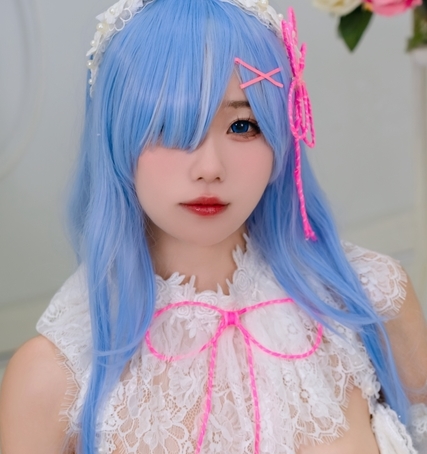 黏黏团子兔雷姆cosplay